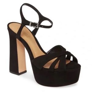 Schultz Black Suede 5.5 platform heels